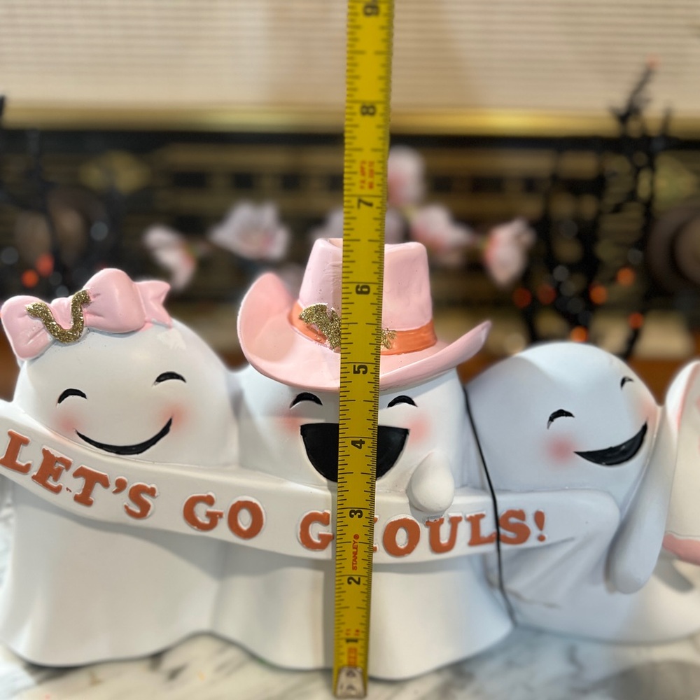 ✨NEW👻Goblin and Ghoul Let’s go Ghouls! Pink Cowboy Ghost Trio Decor👻 - Picture 10 of 11